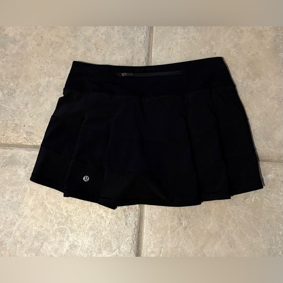 Lululemon Pace Rival Skirt Golf Tennis Pickleball 13”Black Sz4 Rare Release 2015 - Picture 10 of 11